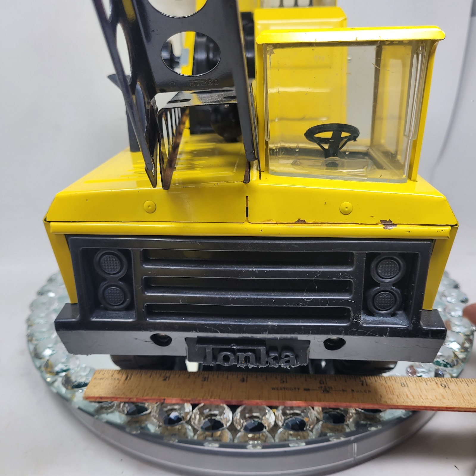 Vtg Metal Tonka Mighty Crane Claw #37180 Pressed Steel Toy Truck MR-970 Works!