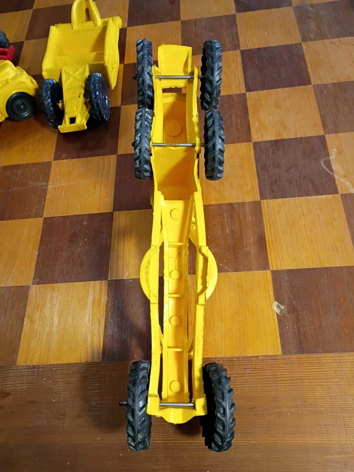 Vintage Auburn Rubber Construction Toys (Lot Of 6 Pcs) Truck Earth-Mover Grader
