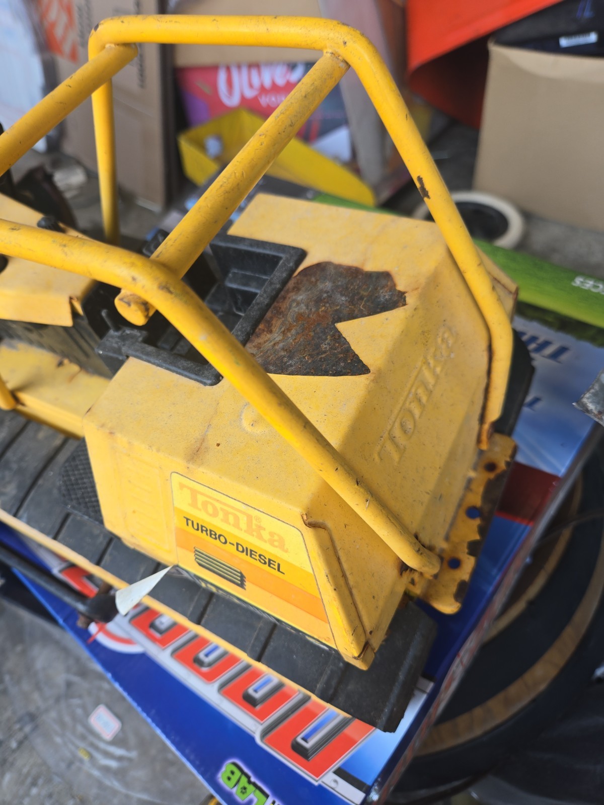 Vintage 1970s 80s Tonka T-9 Bulldozer Construction Toy Pressed Steel