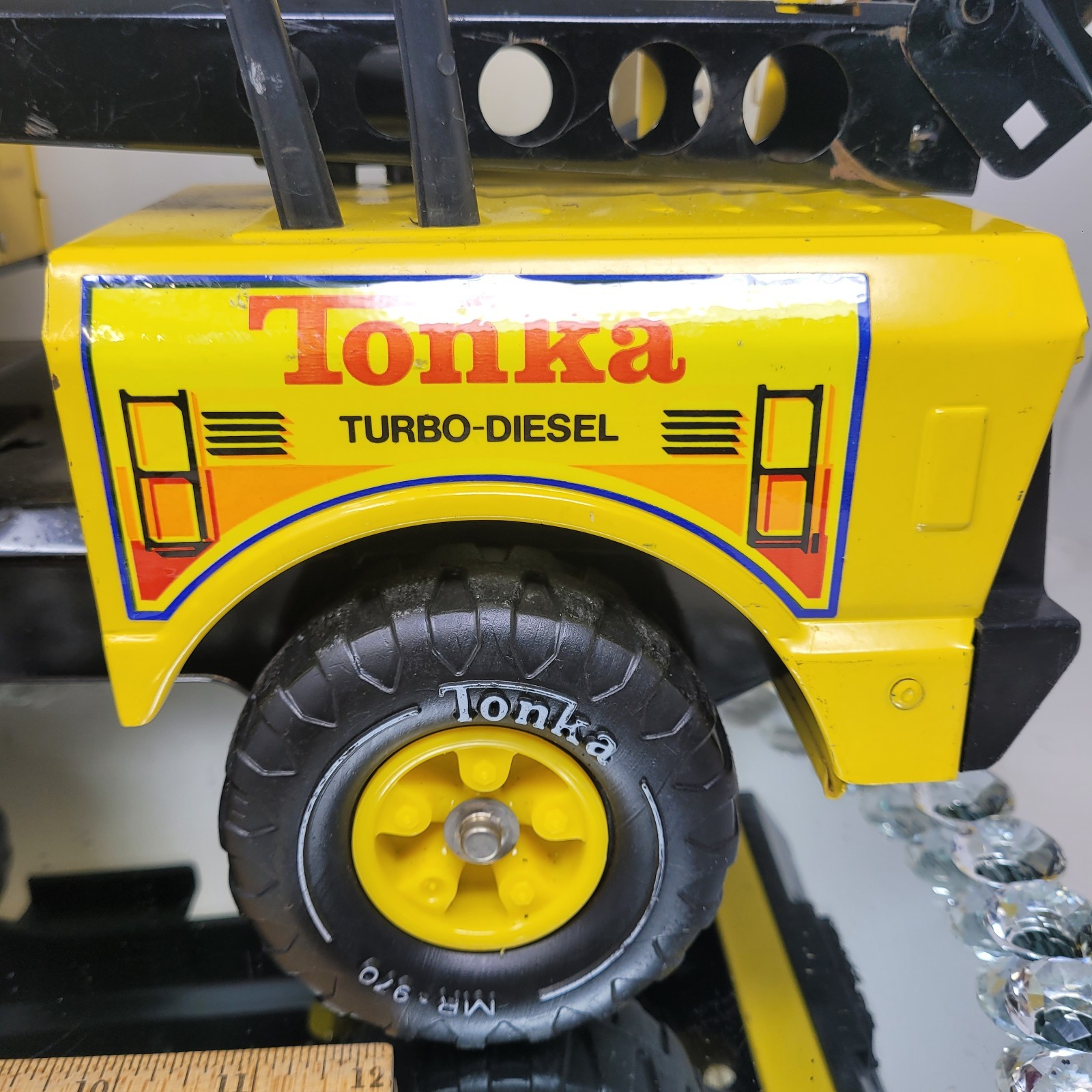 Vtg Metal Tonka Mighty Crane Claw #37180 Pressed Steel Toy Truck MR-970 Works!