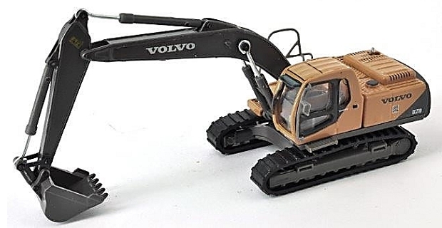 Volvo EC210 Tracked Excavator 1/87th Scale Yellow/Grey New Boxed T48 Post