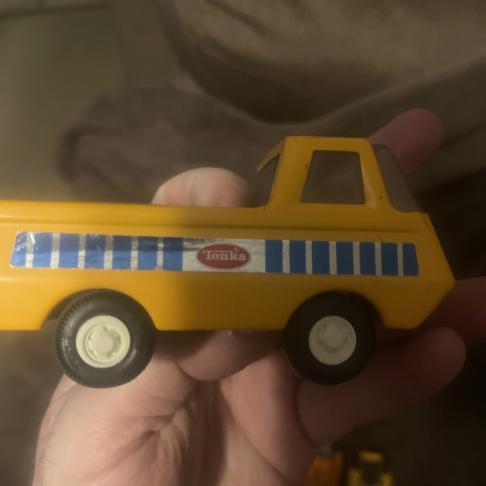 2 Tonka & Matchbox Collectible Toys (1970s): Excavator-Front Loader-Pick Up
