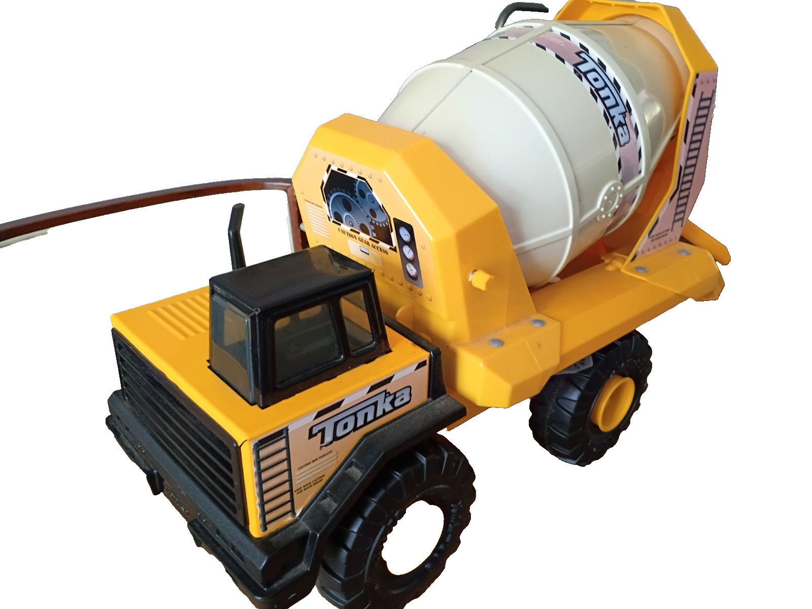 Vintage TONKA XMB-975 19″ Pressed Steel Concrete Cement Mixer Original Decals