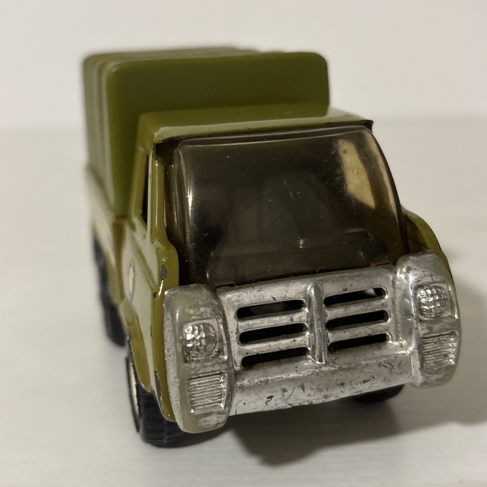 Vintage 1970s Buddy L Military Army Truck Hong Kong Toy Metal 5″