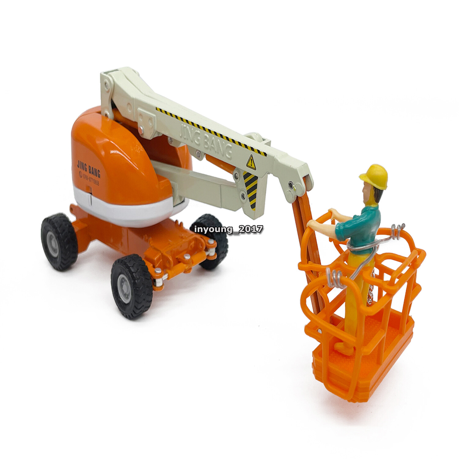 Aerial Work Platform Truck Toy Construction Vehicle Diecast Model Toys Orange