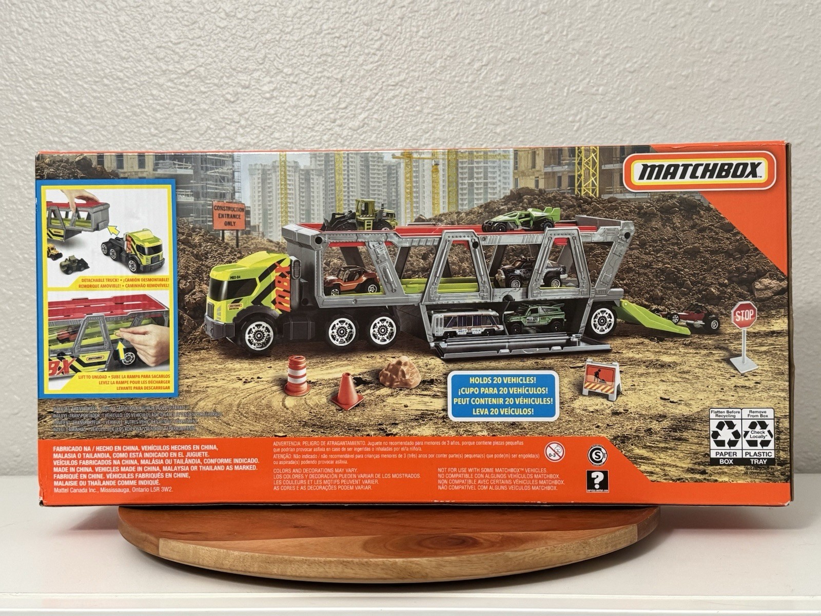 Matchbox MBX Construction Hauler Set w/5 Pack MBX Construction II Cars New