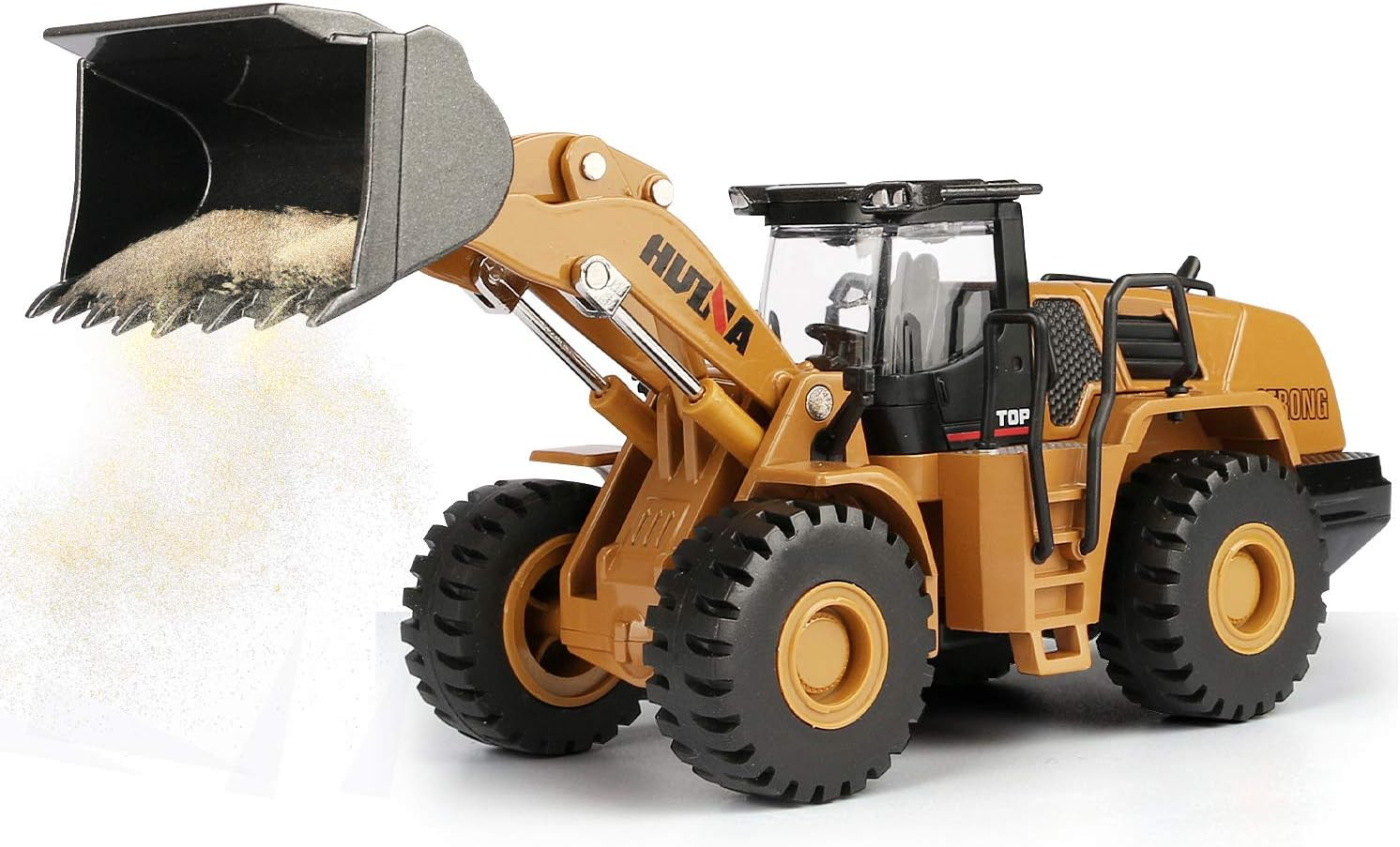 1/50 Scale Diecast Four Wheel Loader Truck Toy, Metal Construction Equipment Bul