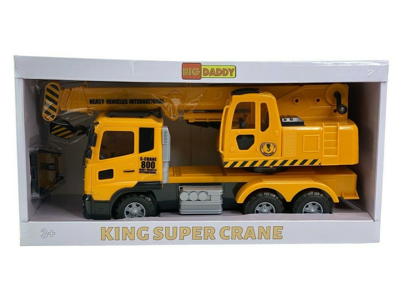 Big Daddy Extra Large Crane Toy Truck Extendable Arms & Lever to Lift Crane Arm