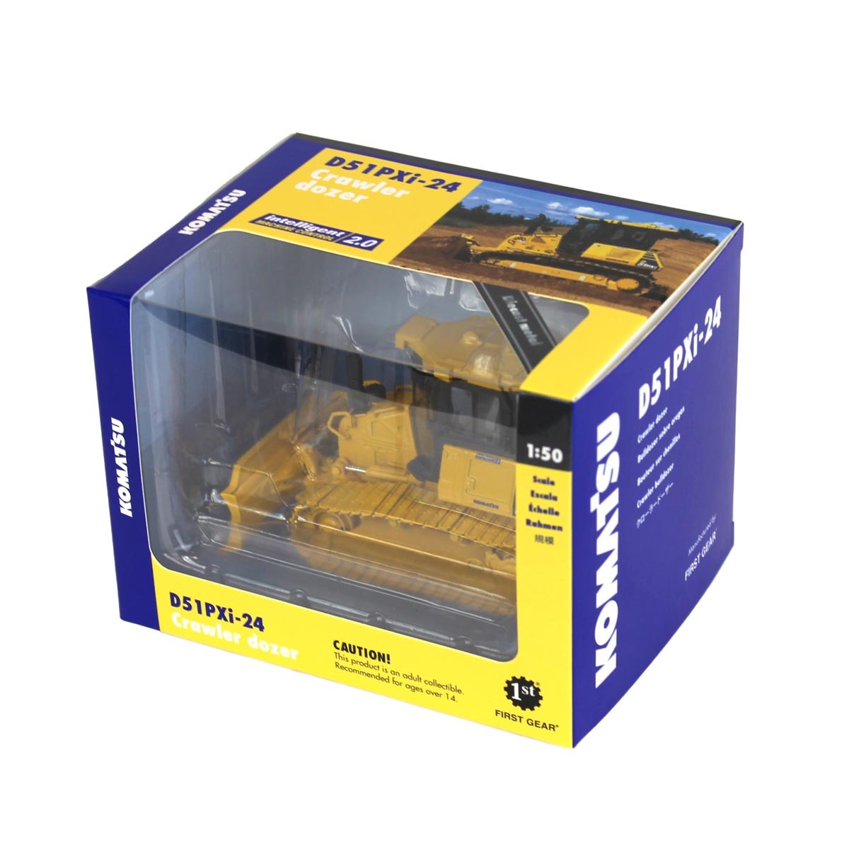 1/50 Komatsu D51PXi-24 Dozer with Hitch by First Gear, 50-3461