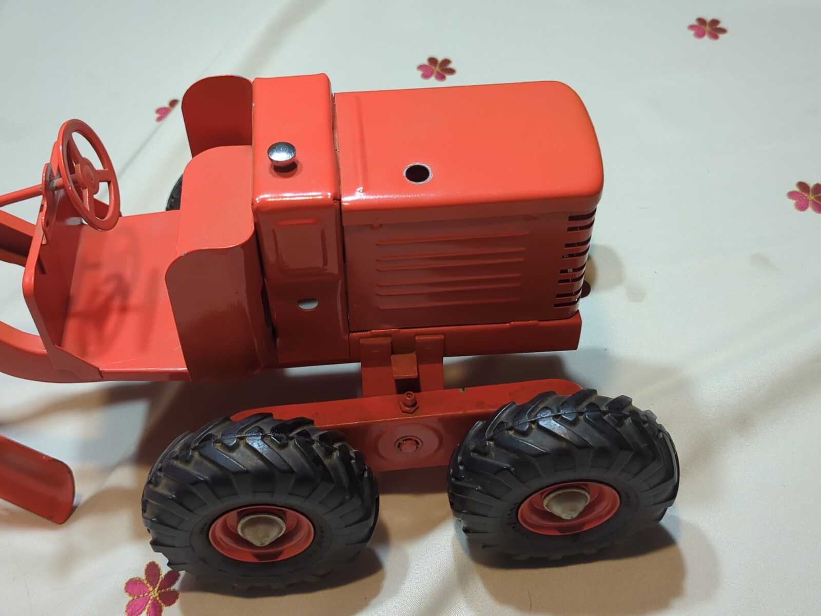 Vintage Doepke Adams Motor Road Grader Pressed Steel Model Toy Diesel 1940s