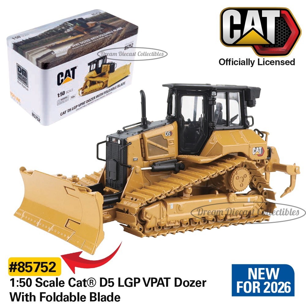 ⭐1:50 SCALE CAT D5 LGP VPAT DOZER W/ FOLDABLE BLADE DIECAST MASTERS MODEL 85752⭐