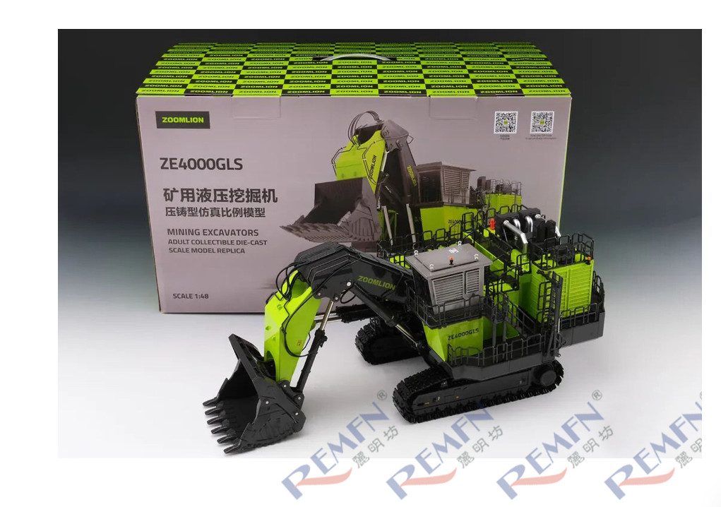 1:48 ZOOMLION ZE4000GLS Mining Excavator Construction Machinery Diecast Model