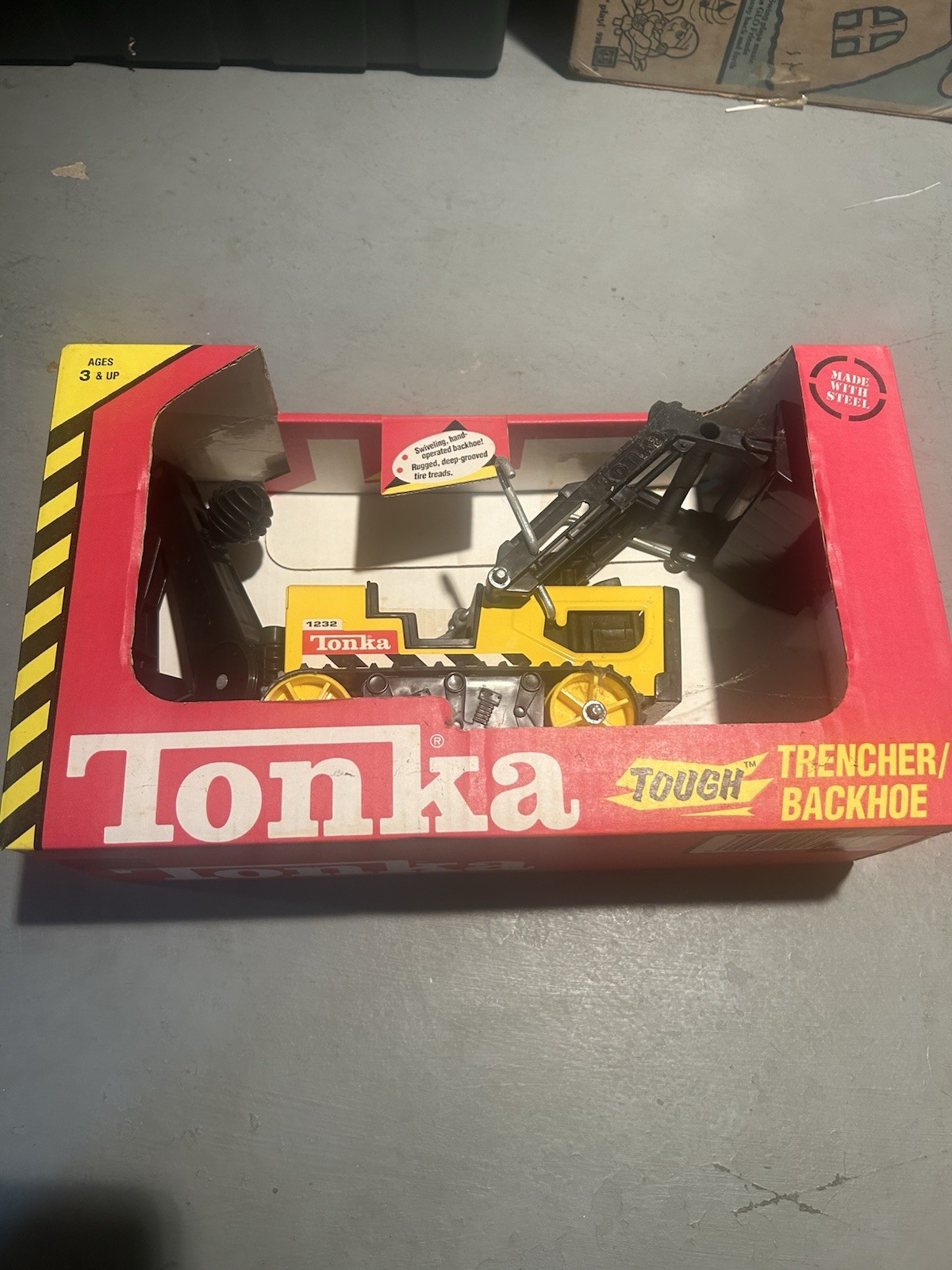 Tonka Tough Trencher/Backhoe, NEW in Original Box, 92534, Steel, 1232