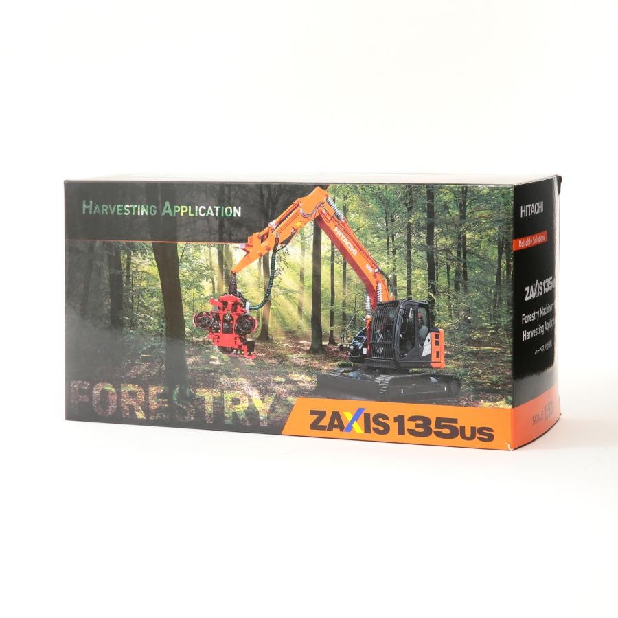 HITACHI 1/50 Scale Diecast Hydraulic Excavator ZX135US-6 Harvester Processor