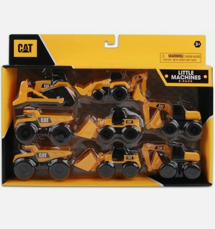 Caterpillar 8 Equipment Toy Backhoe Bull Dozer Excavator Wheel Loader Dump Truck