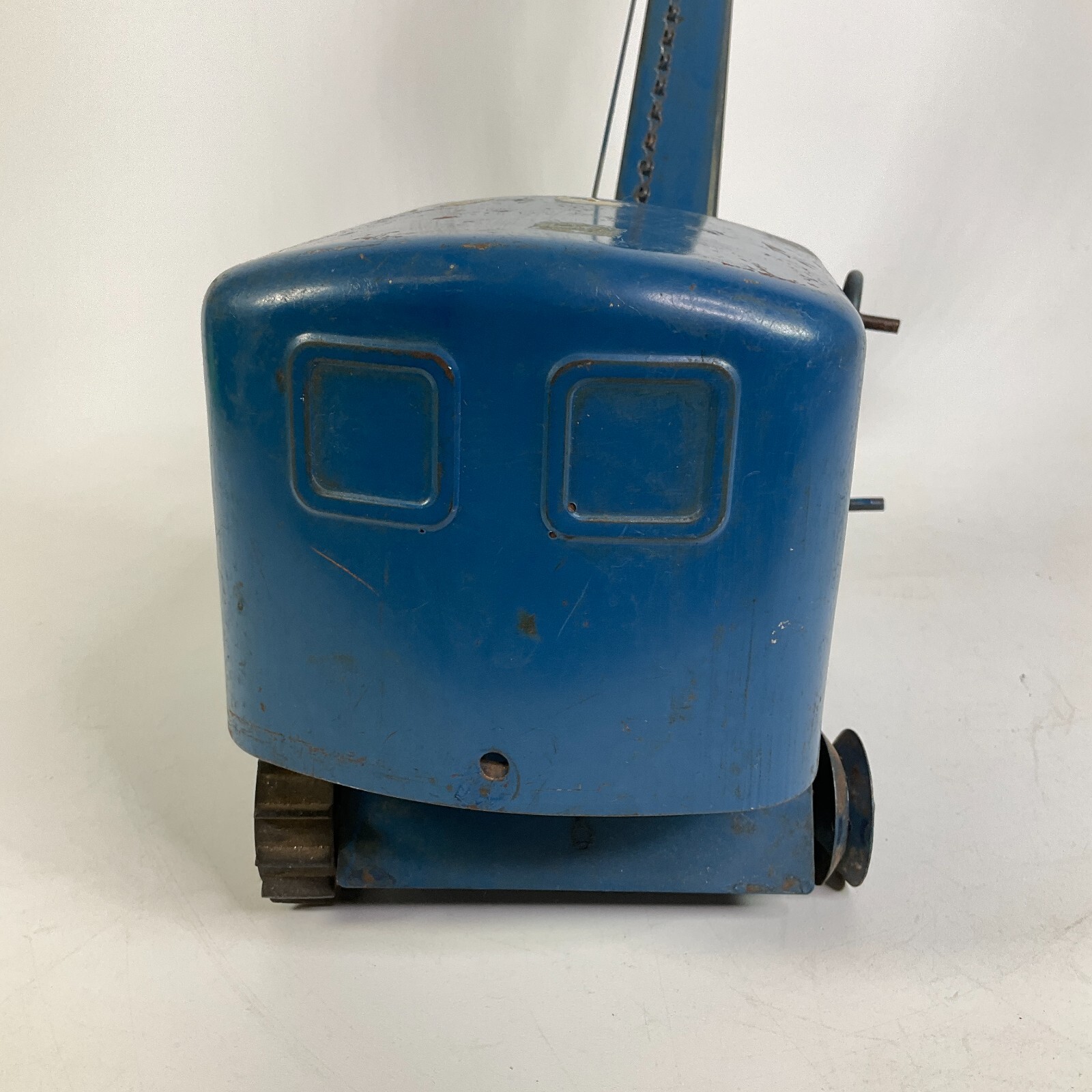 Vintage Structo Toys Pressed Steel Excavator Steam Shovel Toy Blue