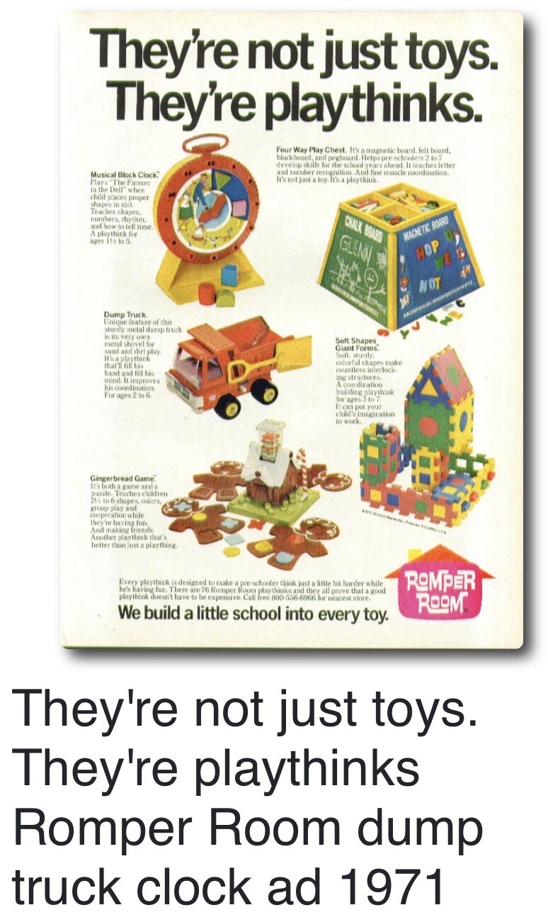 Vtg 1970s 1971 Hasbro Romper Room Mr. Do Bee Dump Truck & Shovel NIB Box No. 551