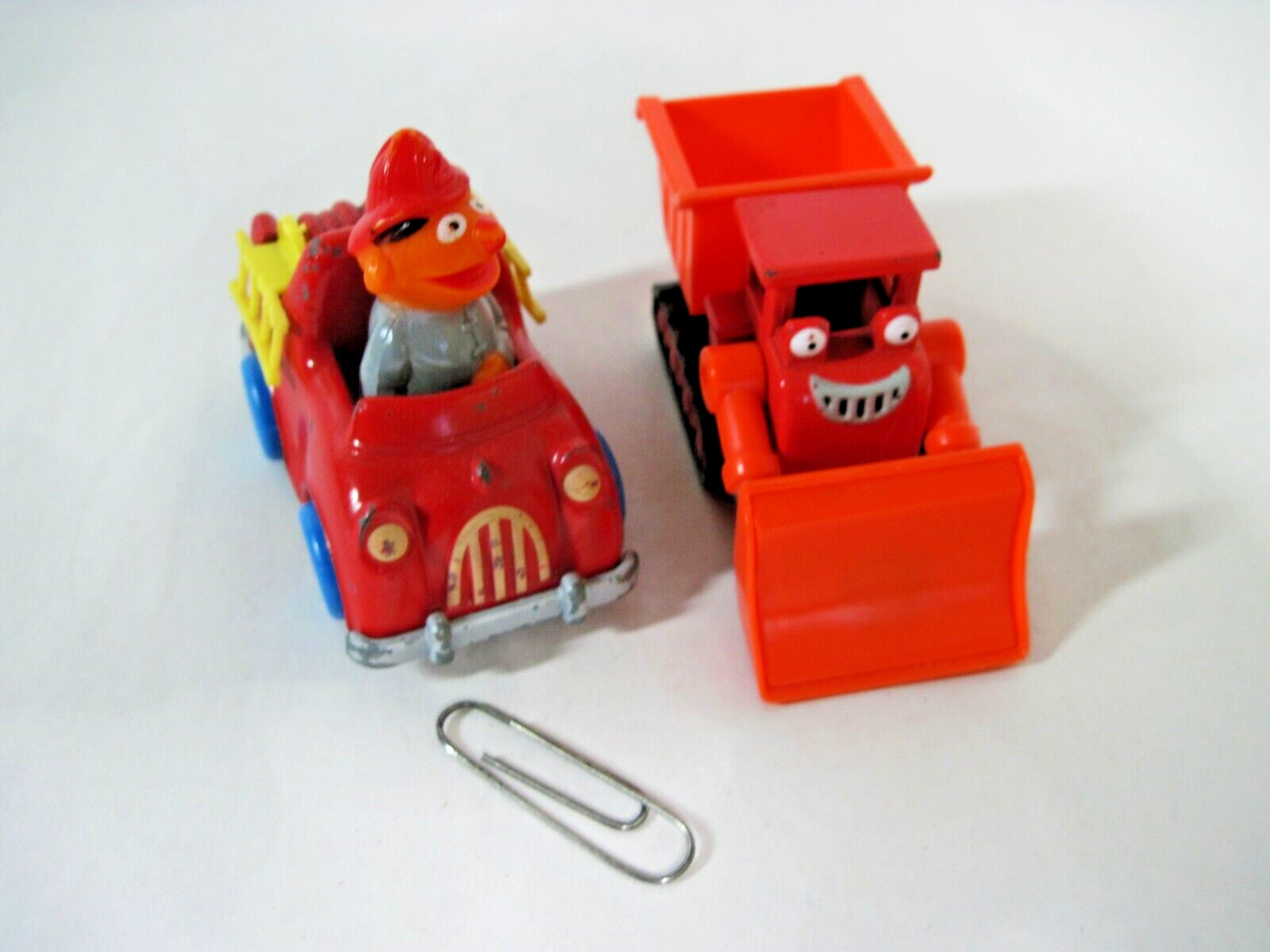 Bob the Builder Muck Bulldozer Dump Truck & Ernie Muppet Fire Engine Toys