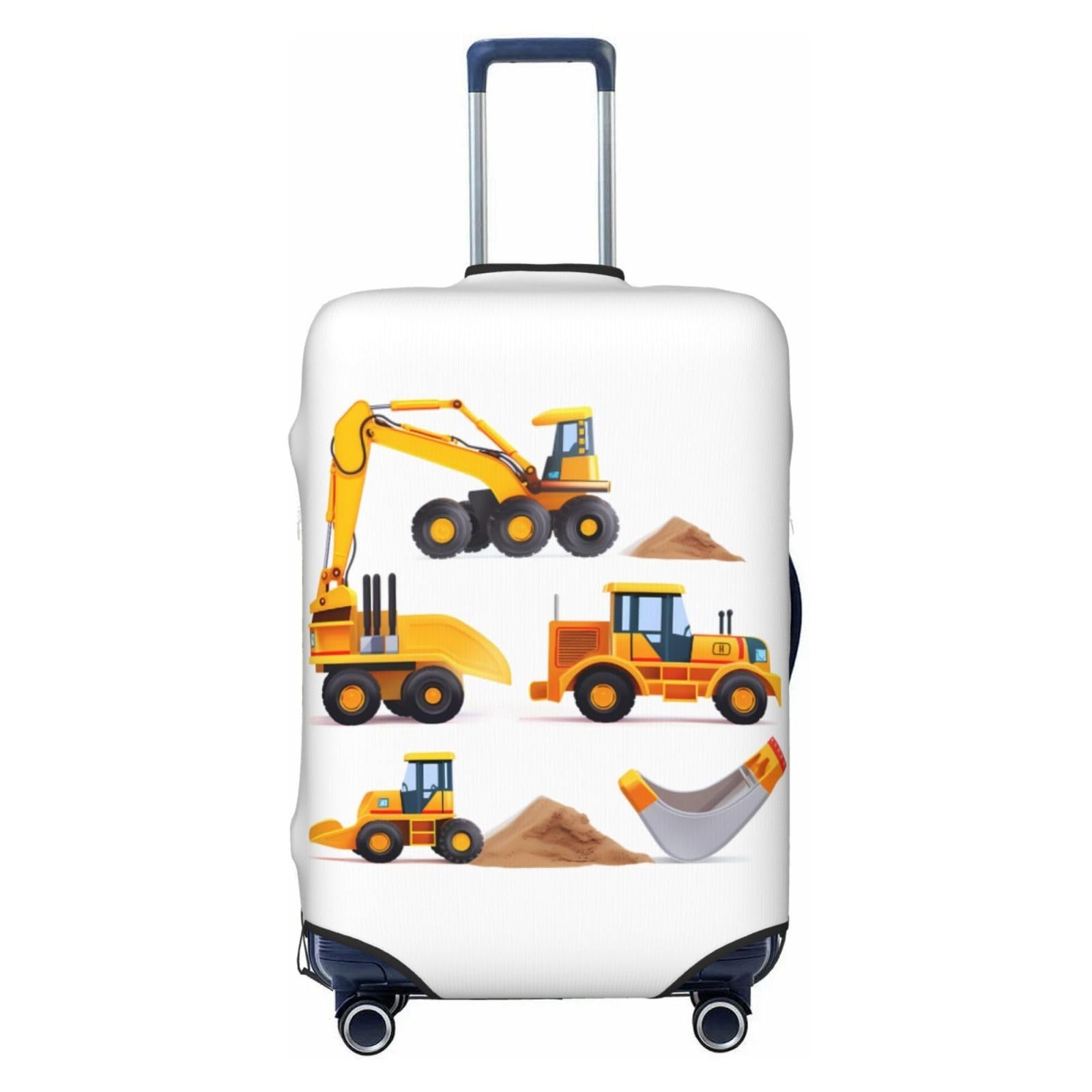 Machinery Excavator Truck and Loader Travel Luggage Suitcase COVER, Cartoon B…