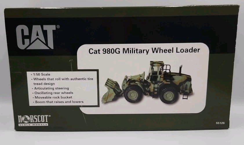 NIB Caterpillar 980G Military Wheel Loader 1:50 Scale #55126