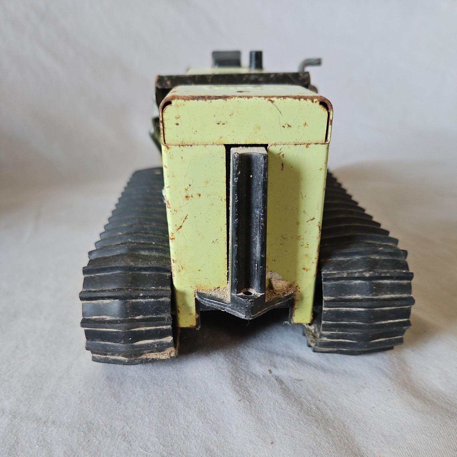 Vintage TONKA T-6 Front end Loader Excavator 1970s Green Steel Bulldozer Digger