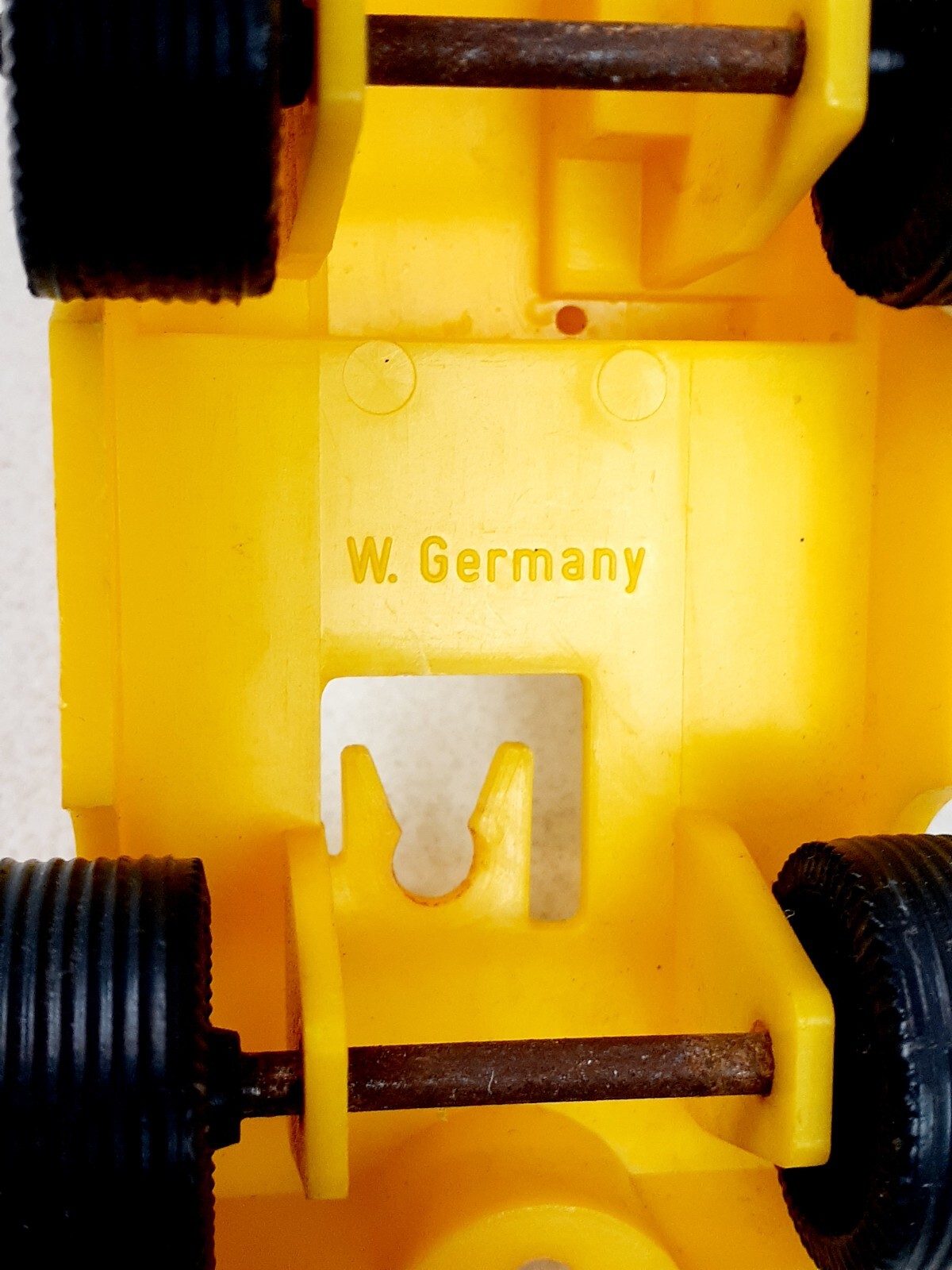 Vintage Mini Construction Toy Dump Truck Crane Cab 3.5″ Made in W. Germany 923