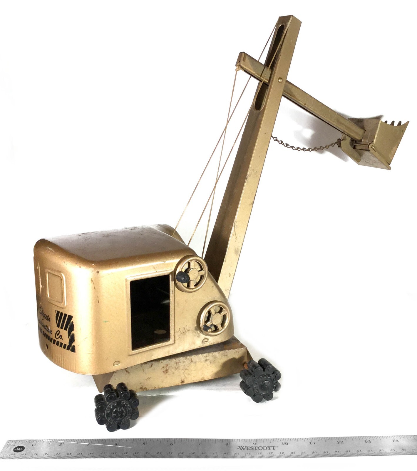 Vintage Structo Construction Pressed Steel Steam Shovel (Circa 1950’s) Works !