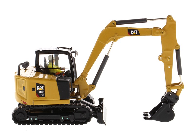 Diecast Masters 85596 1/50 Cat 308 CR Mini Excavator, Work Tools