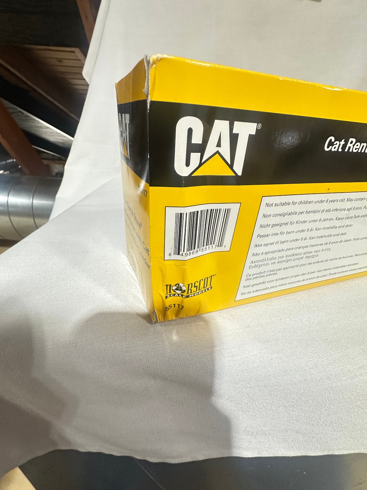 Caterpillar Rental Store Semi With 420D IT Backhoe Set By Norscot 1/50th Scale