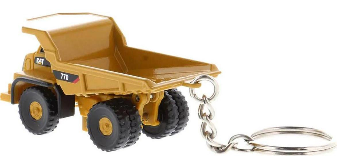 CAT Caterpillar 770 Off-Highway Truck Keychain Yellow Diecast Model by Diecast