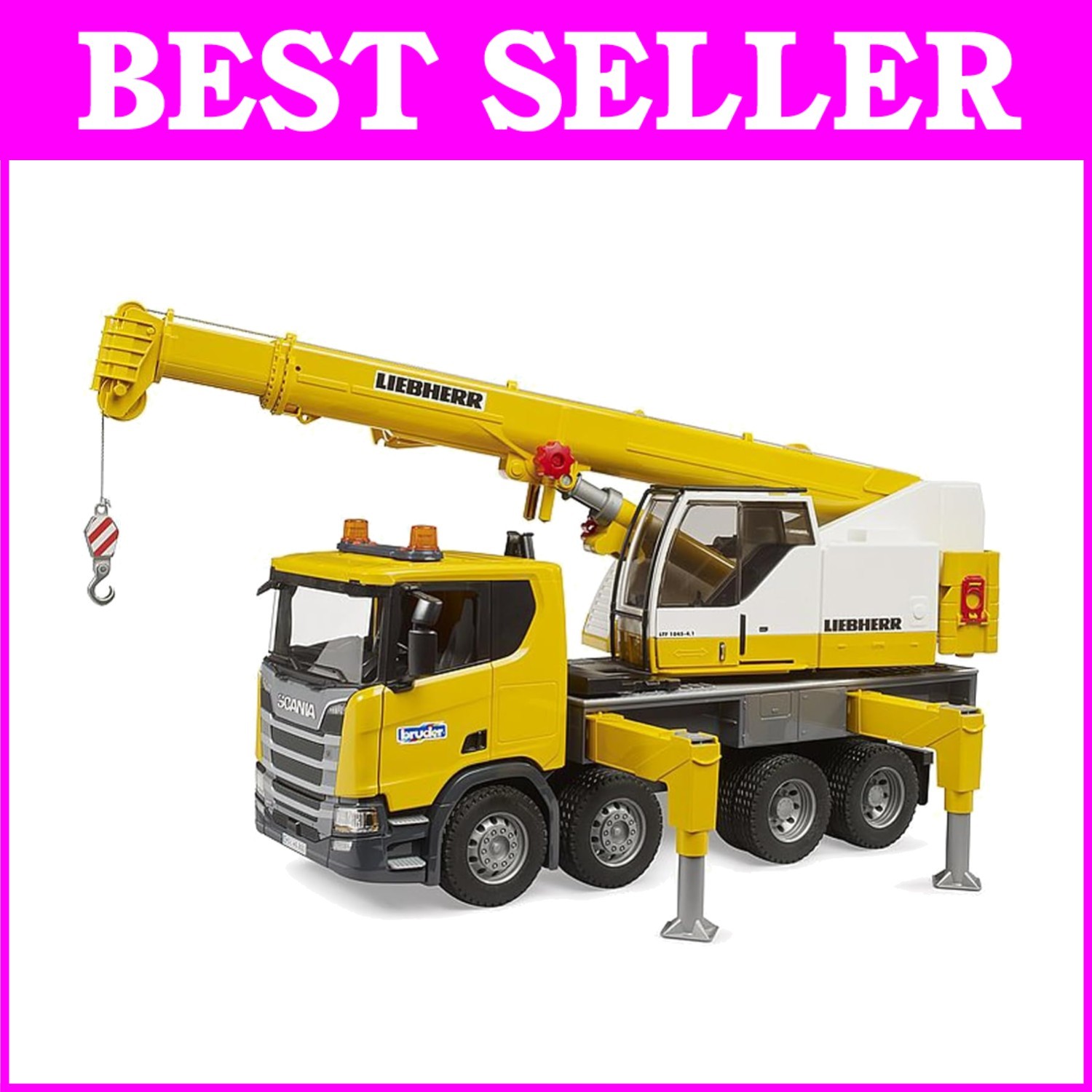 Interactive Scania Super 560R Liebherr Crane Truck with Lights, Sounds & Tools
