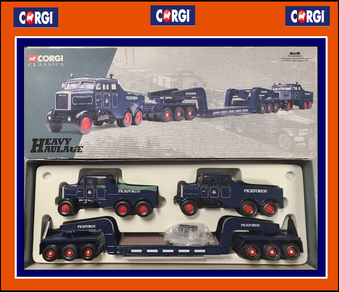 1/50 Corgi “PICKFORDS” 2 x Scammel Constructor with Heavy Duty Trailer FREE SHIP