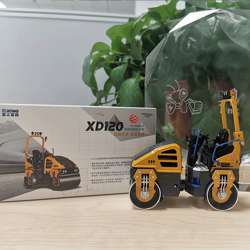 1:25 XCMG XD120 Road Roller Construction Machinery Equipment Diecast Model
