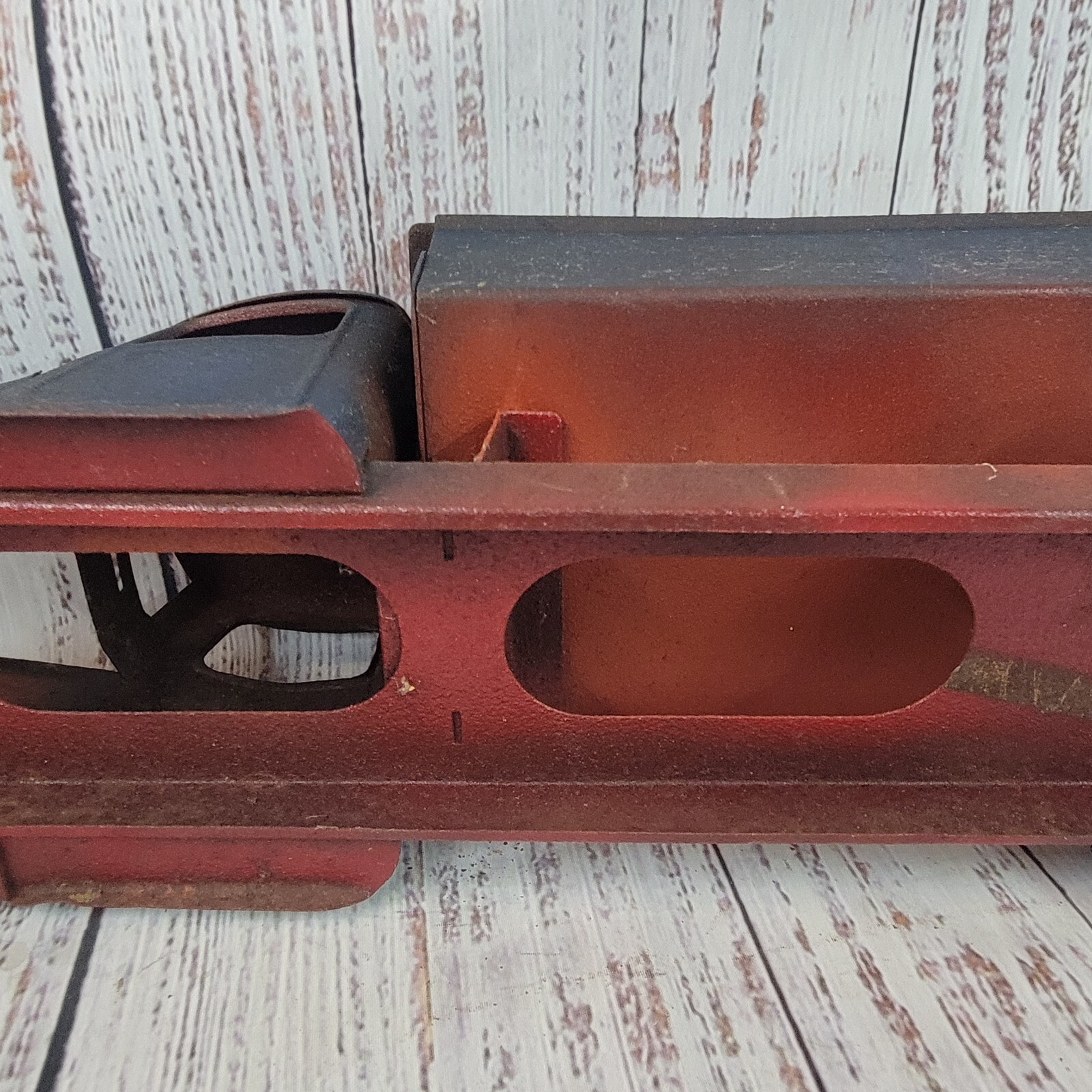 Vintage structo? 1920 or 30 very old pressed steel dump truck 24″ long no hood