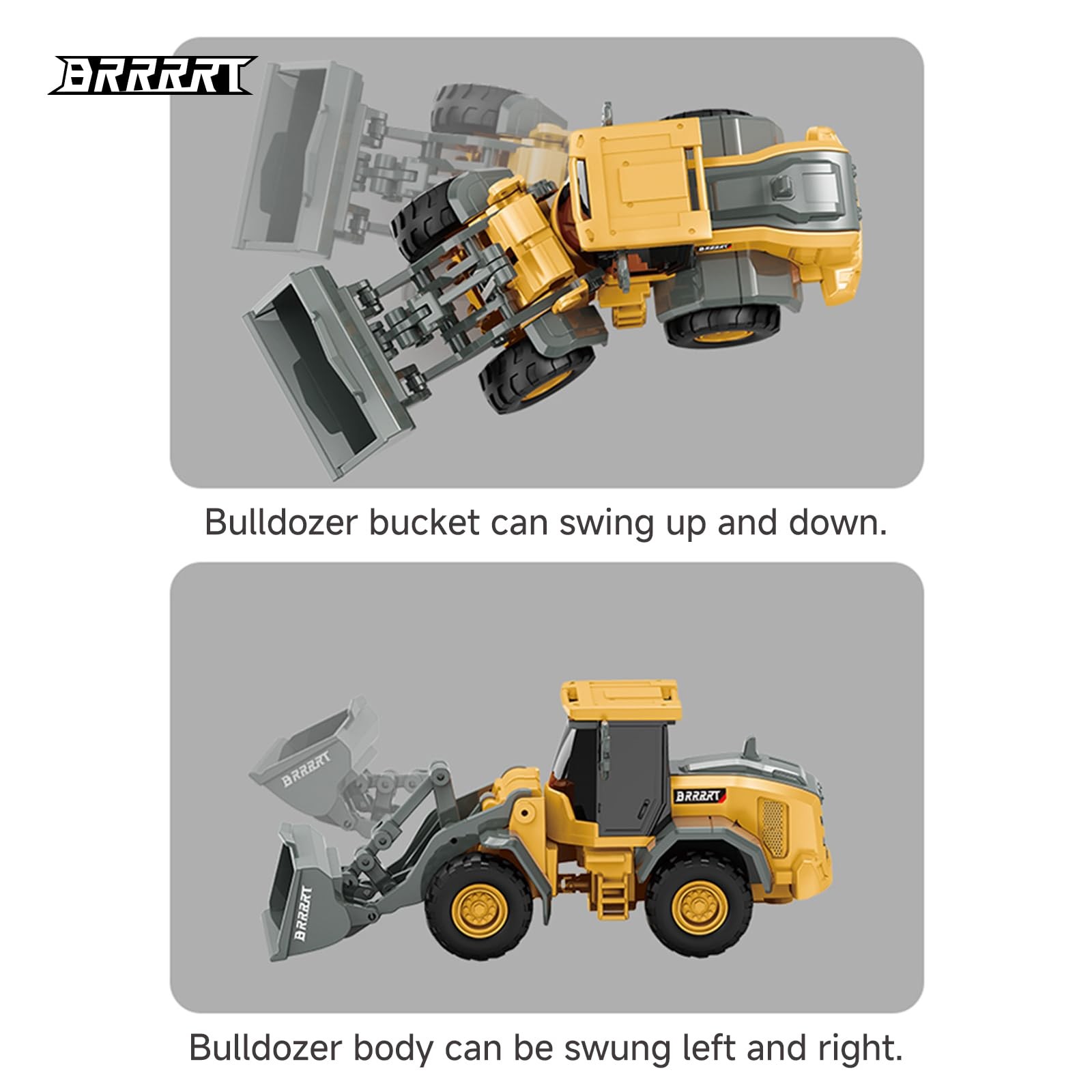 Bulldozer Control Remoto Escala 1 64 Recargable Para Niños Pro