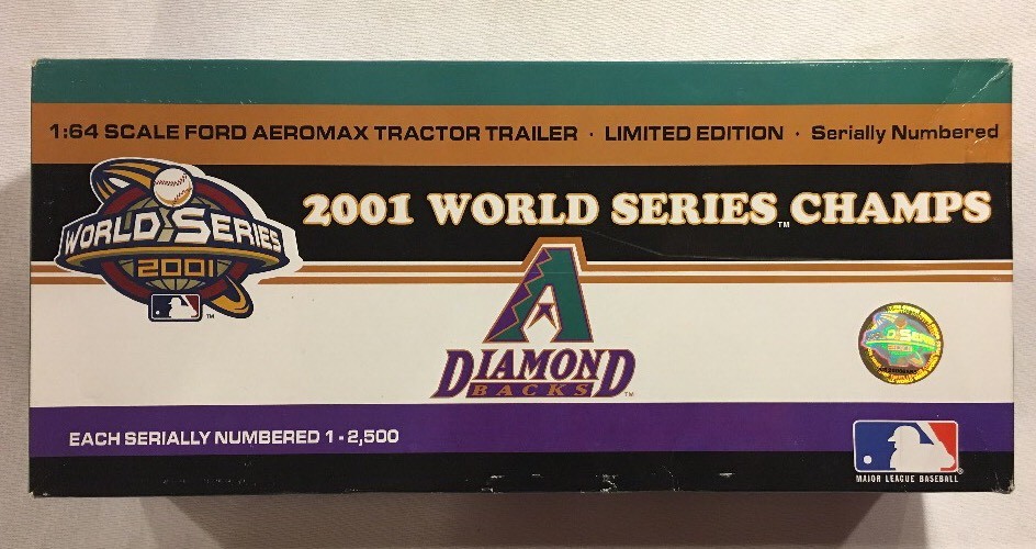 MLB 2001 World Series Champ Arizona Diamondbacks 1:64 Diecast Truck
