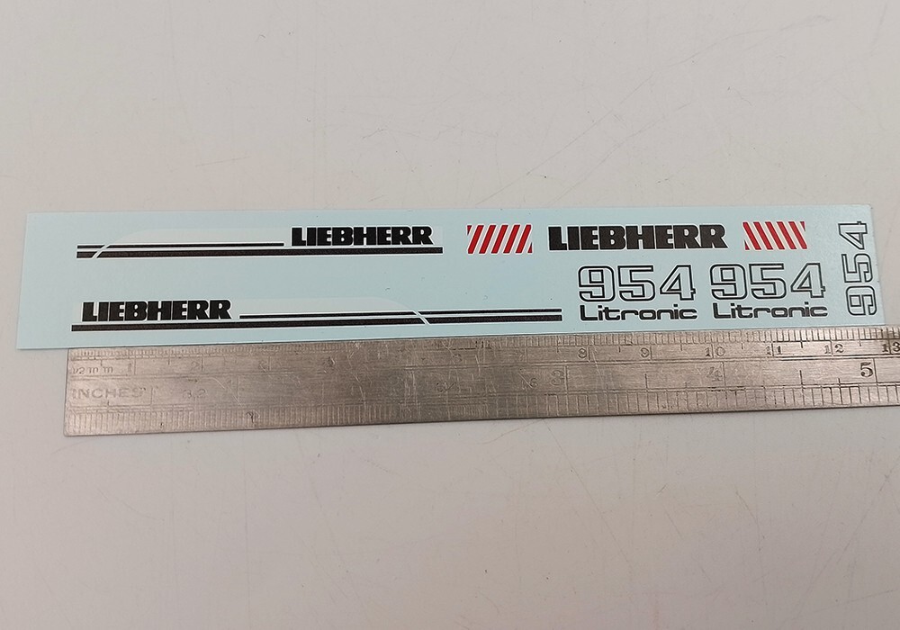 Liebherr R954B decals kit for 1:50 Conrad excavator models, construction machinery, excavators
