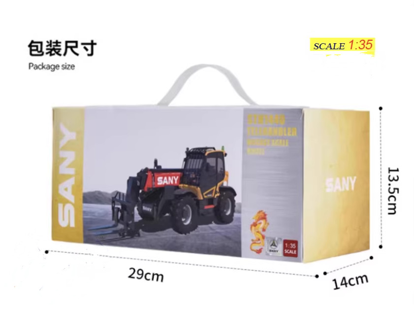 1:35 SANY STH1440 Telescopic Handler Construct Machine Equipment Diecast Model