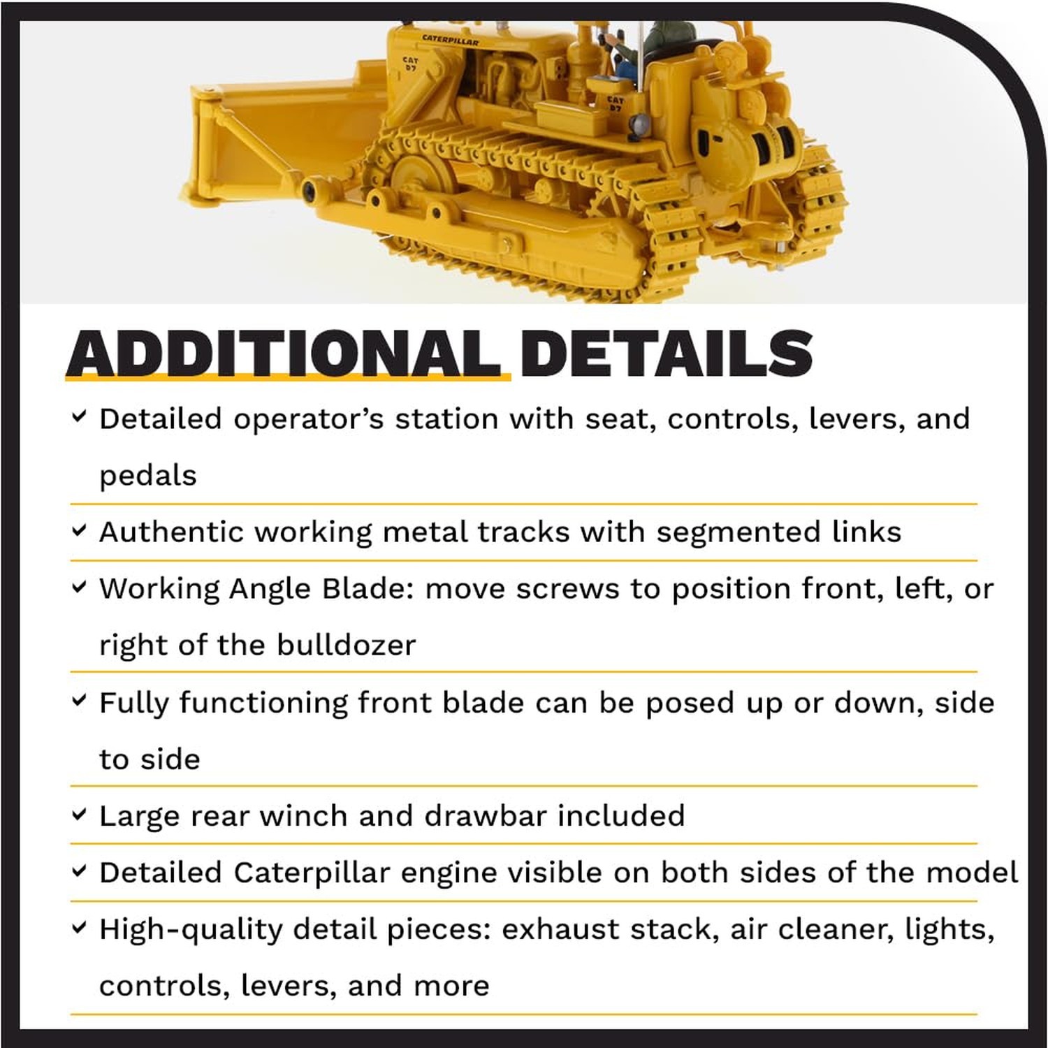 Diecast Masters 1:50 Scale Caterpillar D7C Track-Type Tractor | Vintage Serie…