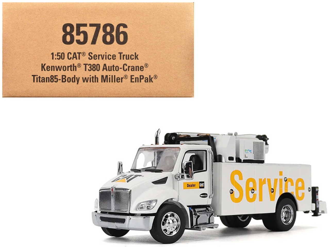 CAT Kenworth T380 Auto-Crane Titan 85 Body 1:50 Scale – Diecast Masters 85786