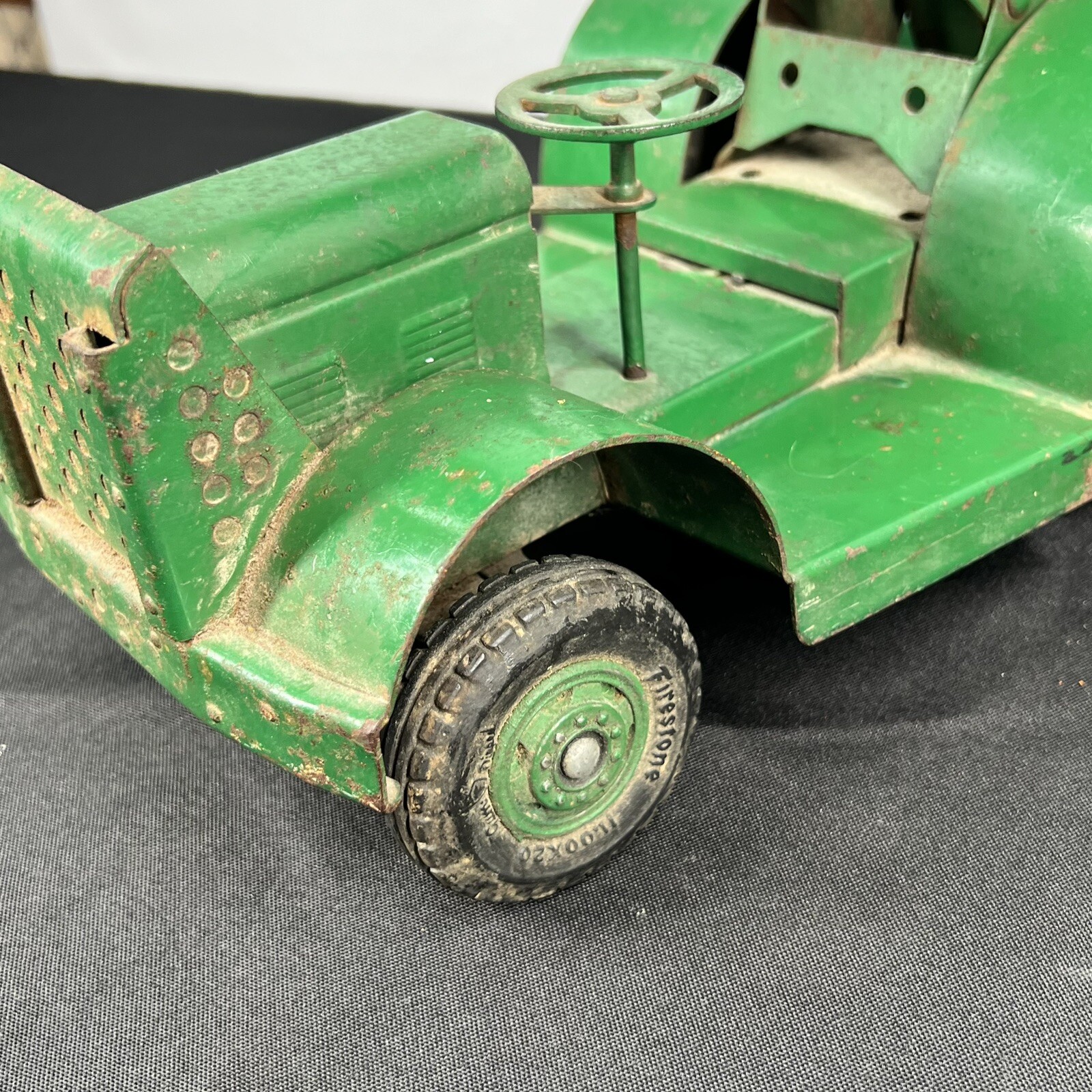 VTG Model Toys Doepke Barber Greene Back Loader Pressed Steel Conveyor