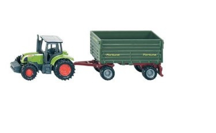 SIKU 1634 BLISTER PACK CLAAS Ares 697 ATZ Tractor Fortuna Trailer Diecast Model