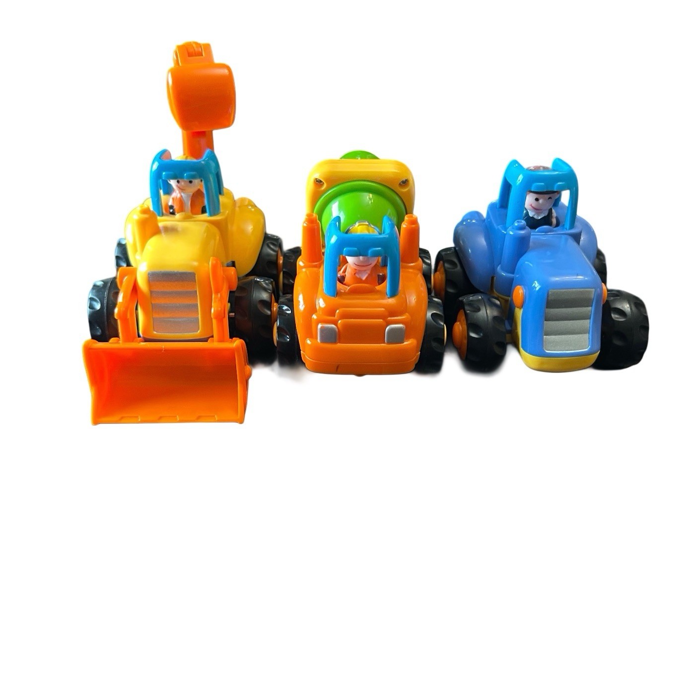 Friction Powered Construction Vehicle Set Lot Of 6 Bulldozer Dump Truck Cement