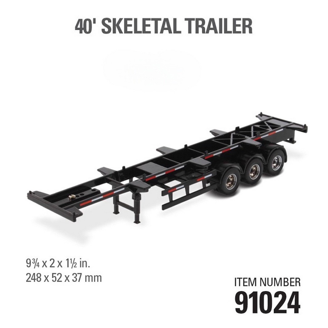 DM 1/50 Scale 40′ Skeletal Trailer Diecast Toy Collection Gift NIB 91024