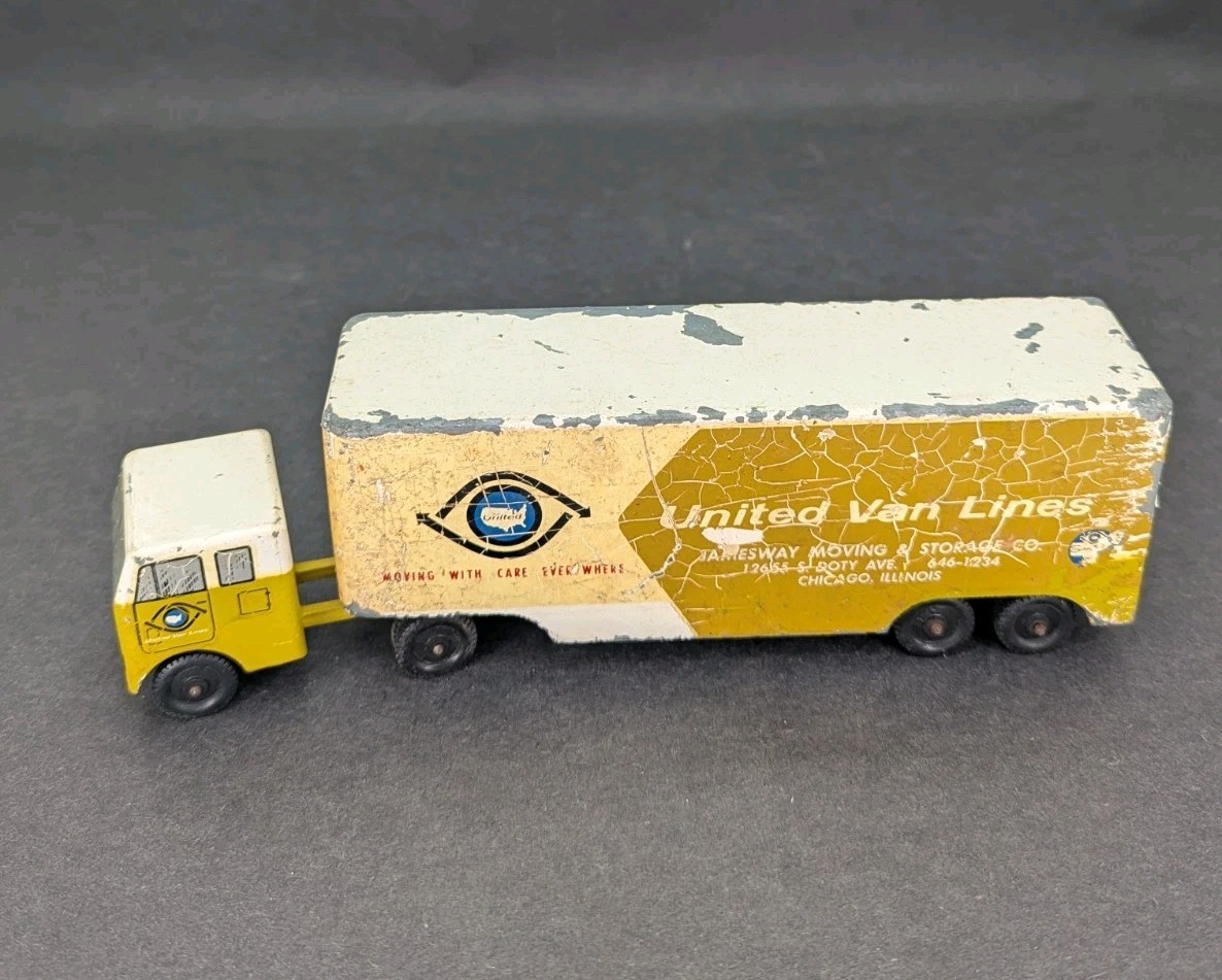 Ralstoy 16 18 Diecast Toy Lot Allied Van Lines Moving Semi Truck Trailer Vtg