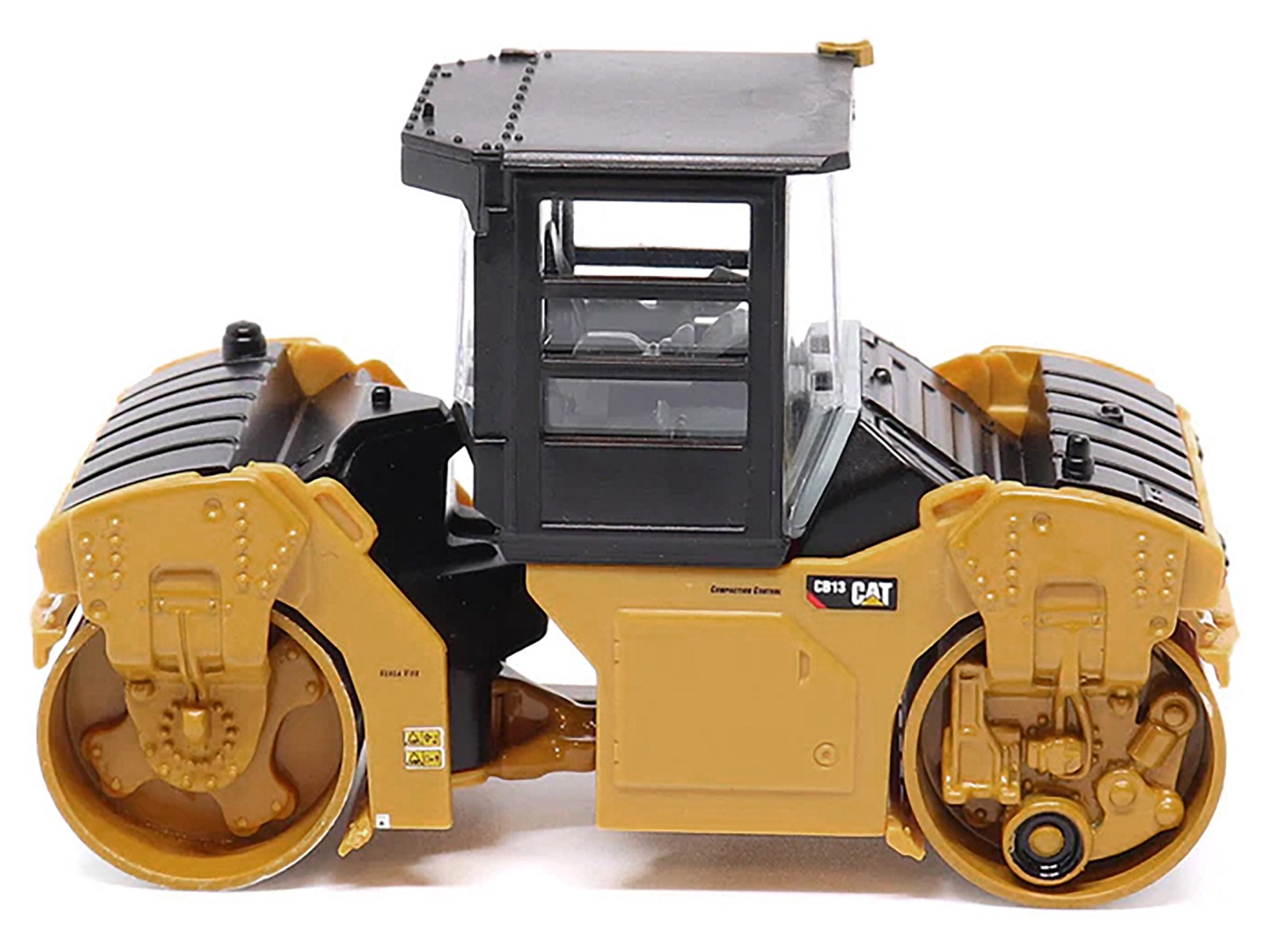 CAT Caterpillar CB 13 Tandem Vibratory Roller with Cab Yellow Black 1/64