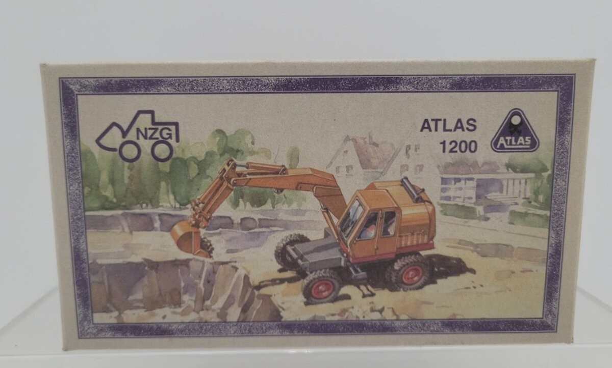 NZG 606 1:50 Scale Orange Atlas 1200 Wheeled Excavator Die Cast