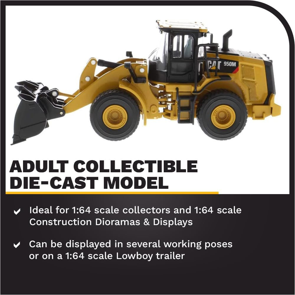 1/64 Hybrid Collection Series CAT 950M Wheel Loader Long Fork & Bucket (2 Logs I