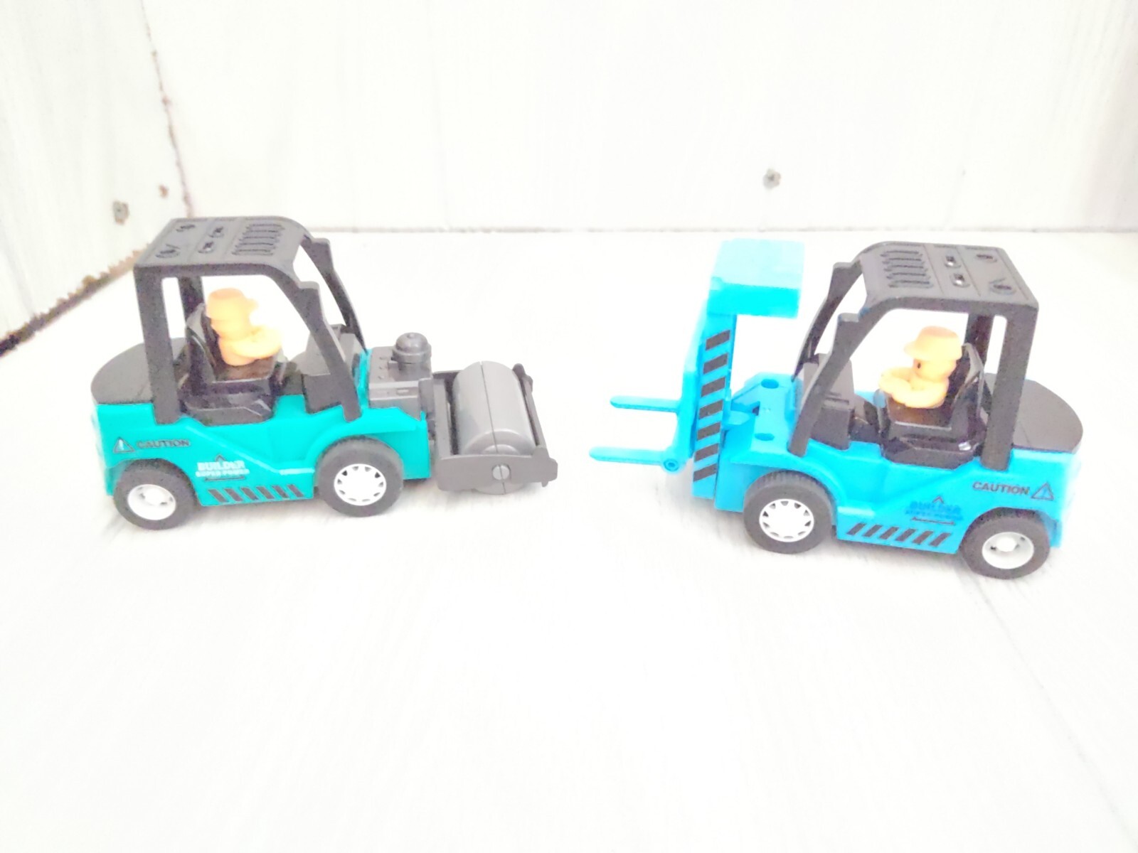 Builder Super Power Construction Forklift Road Roller Plastic Toys Push Wind Up