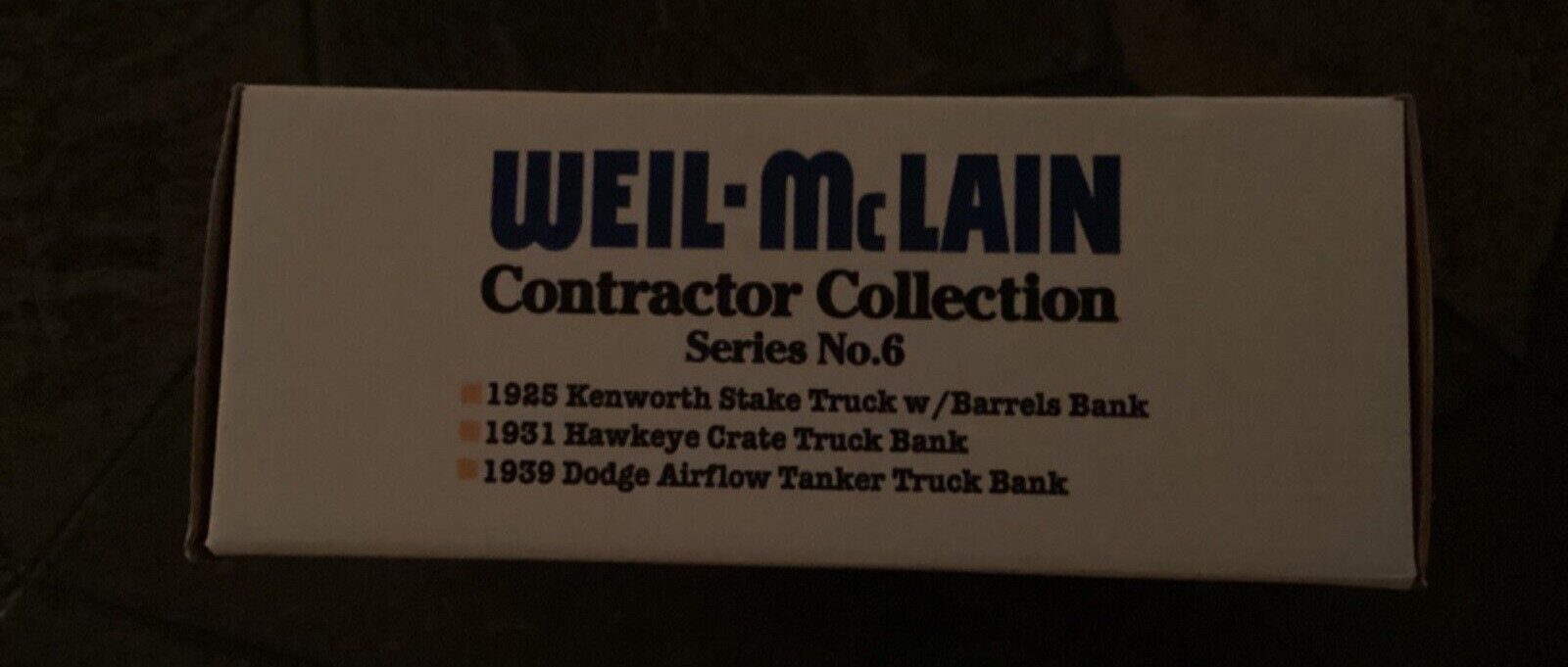ERTL Weil-Mclain Contractor Collection Series No. 6 Set of 3 Truck Banks